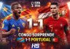 Congo sorprende y empata 1-1 contra Portugal en su debut en el Mundial 2026